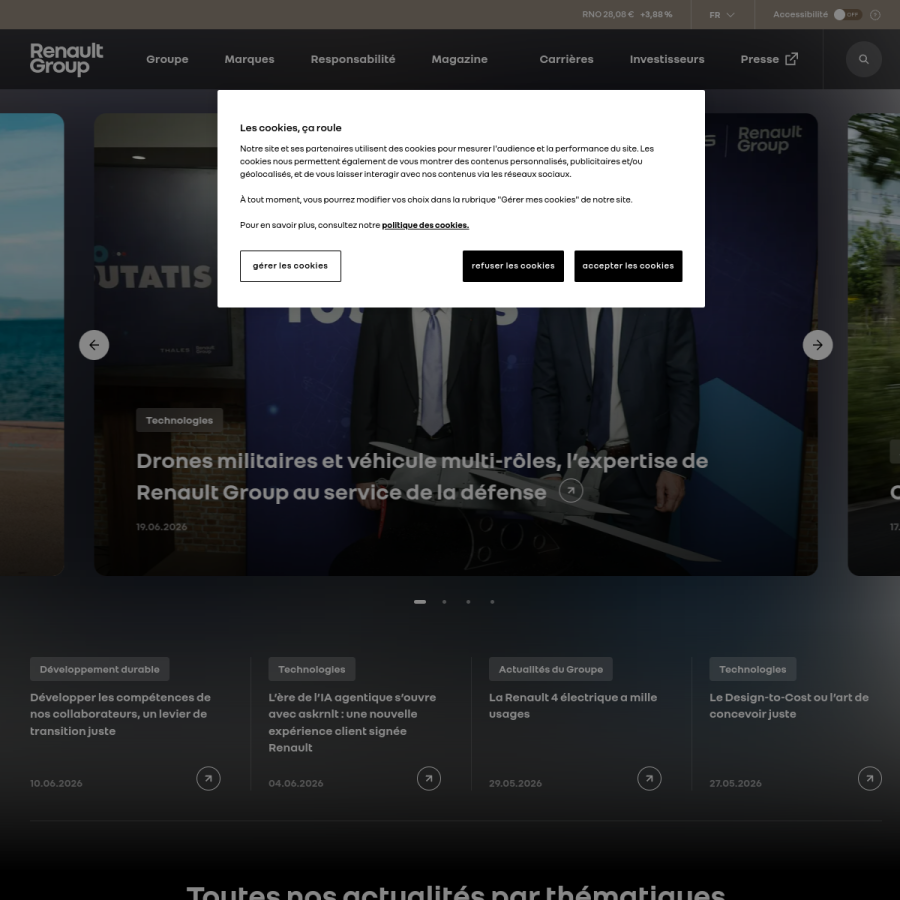 renault.com homepage screenshot