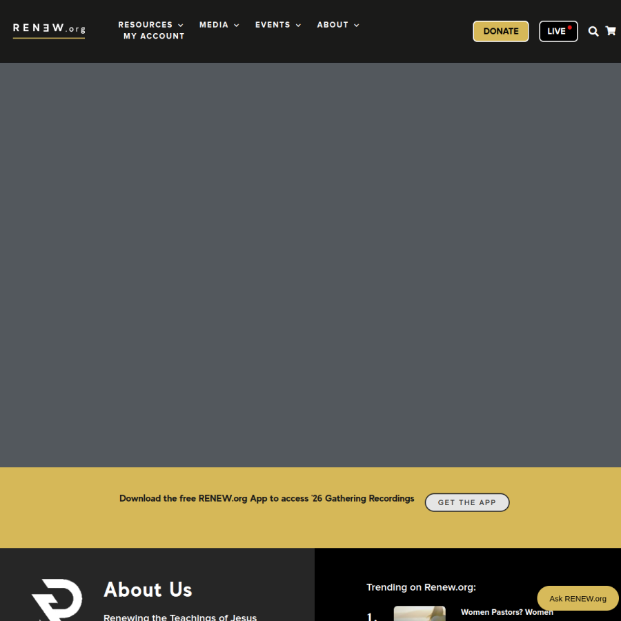 renew.org homepage screenshot
