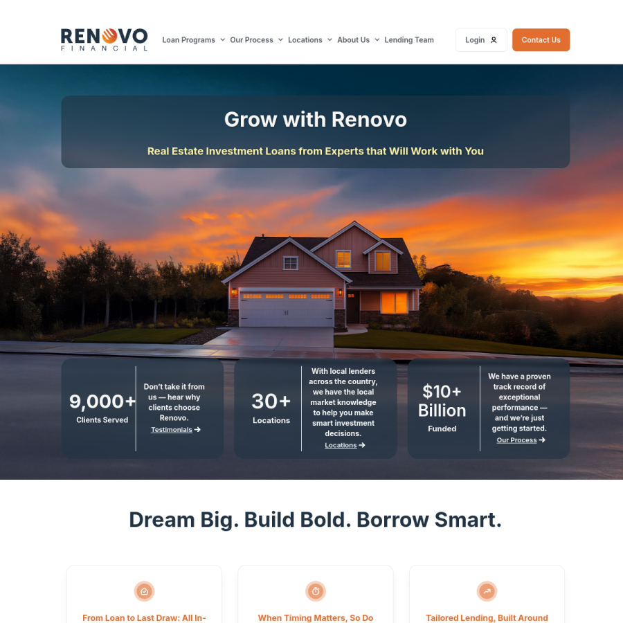 renovofinancial.com homepage screenshot