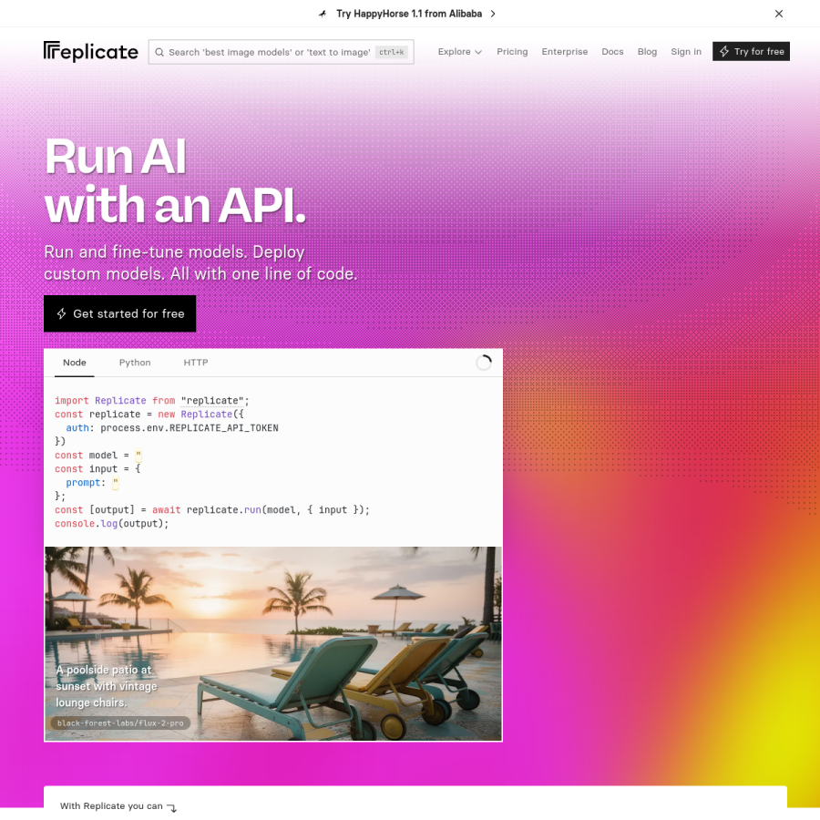 replicate.com homepage screenshot