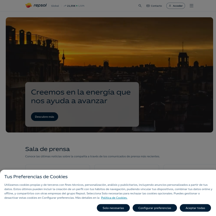 repsol.com homepage screenshot