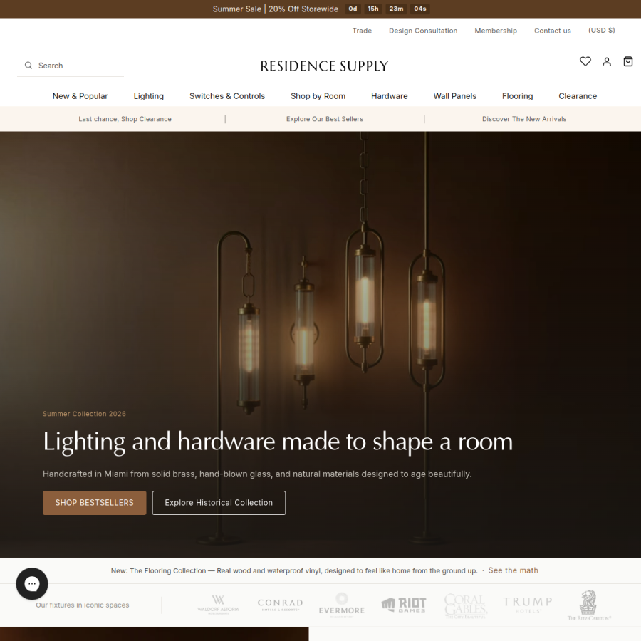 residencesupply.com homepage screenshot