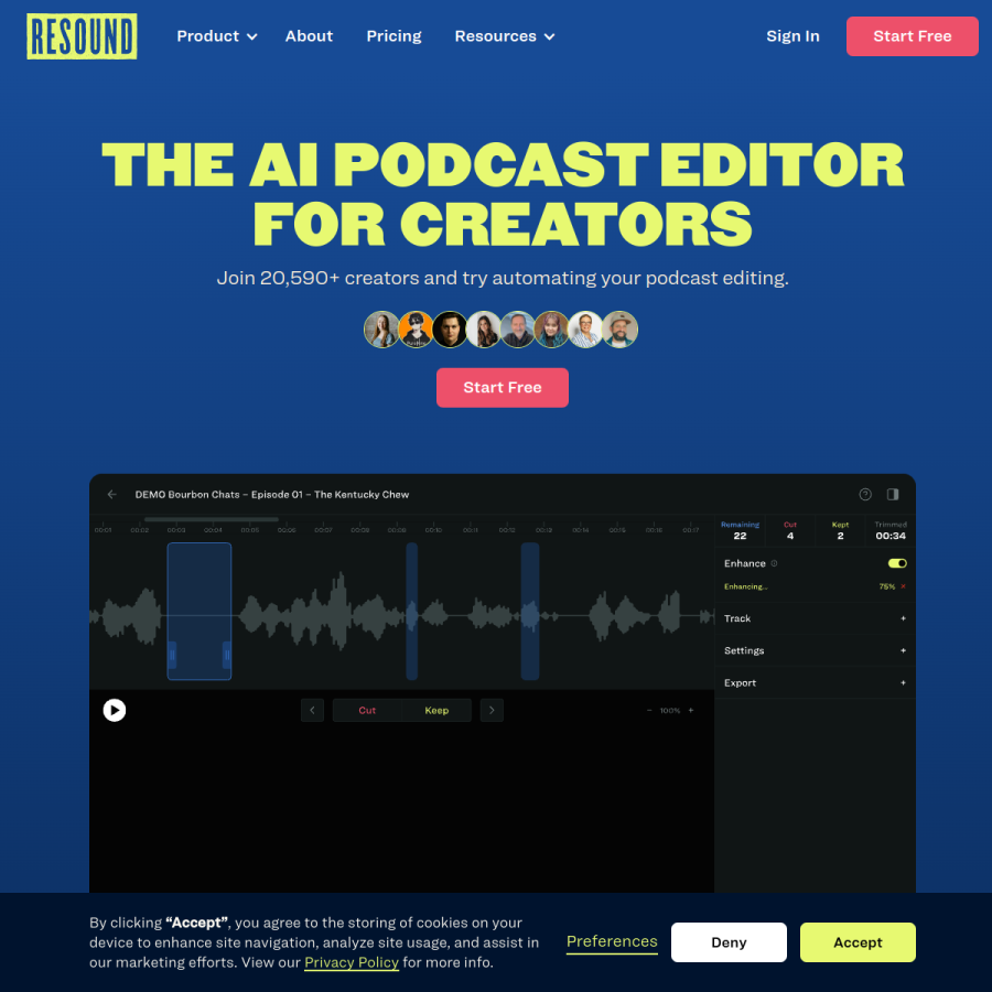 resound.fm homepage screenshot