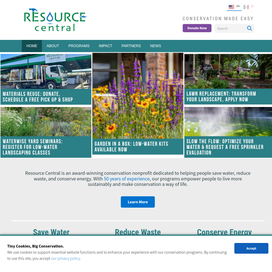 resourcecentral.org homepage screenshot