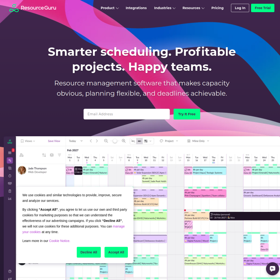 resourceguruapp.com homepage screenshot