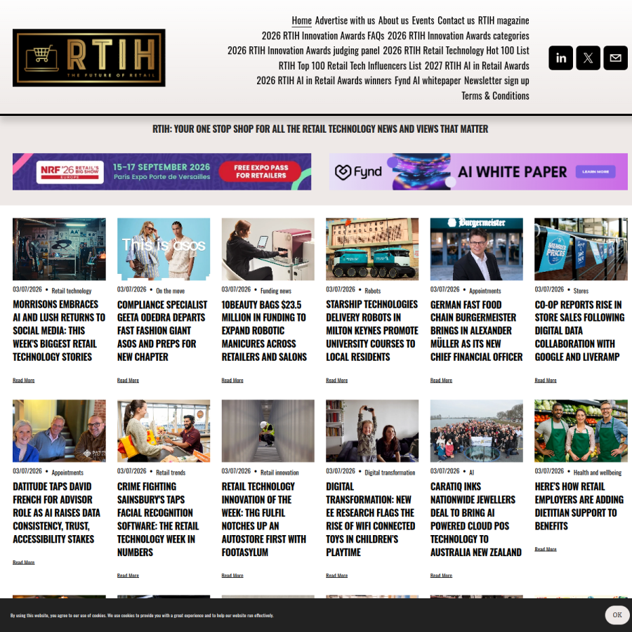 retailtechinnovationhub.com homepage screenshot