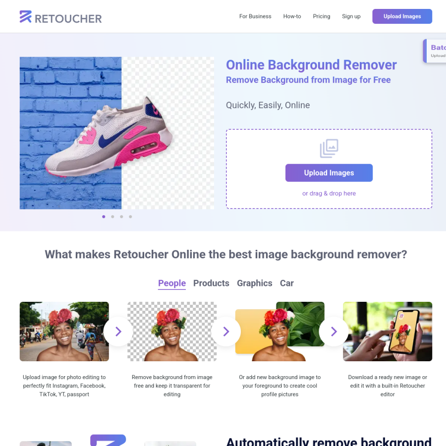 retoucher.online homepage screenshot