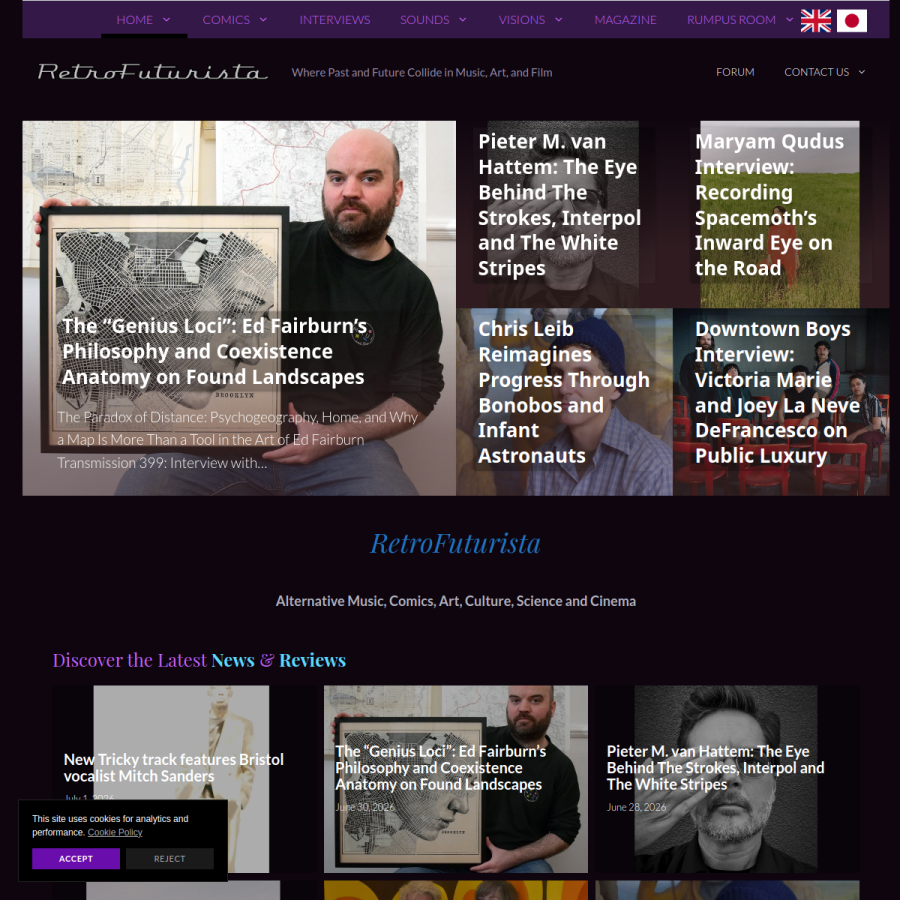 retrofuturista.com homepage screenshot