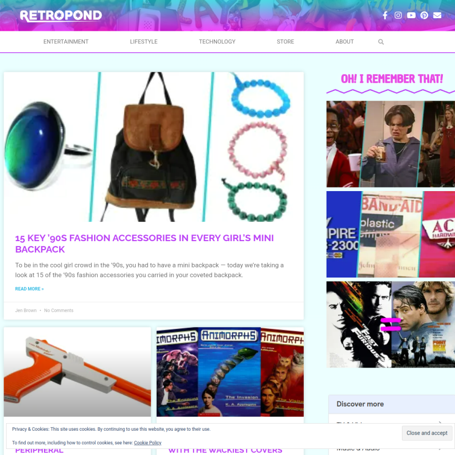 retropond.com homepage screenshot