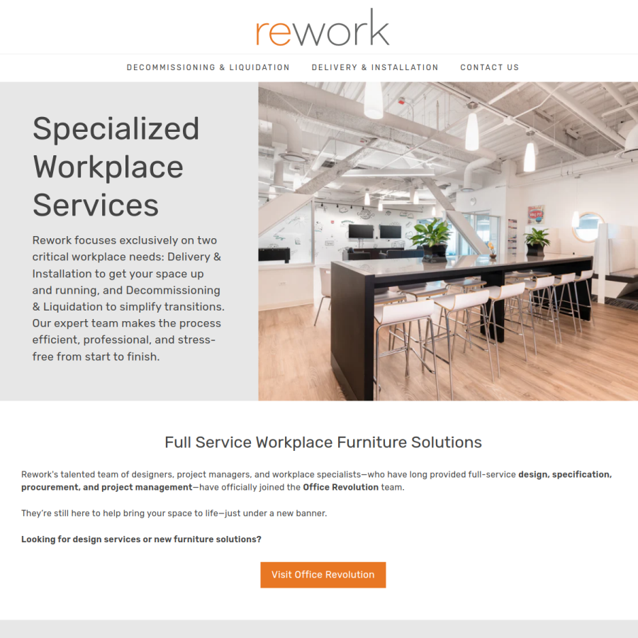 rework-furniture.com homepage screenshot