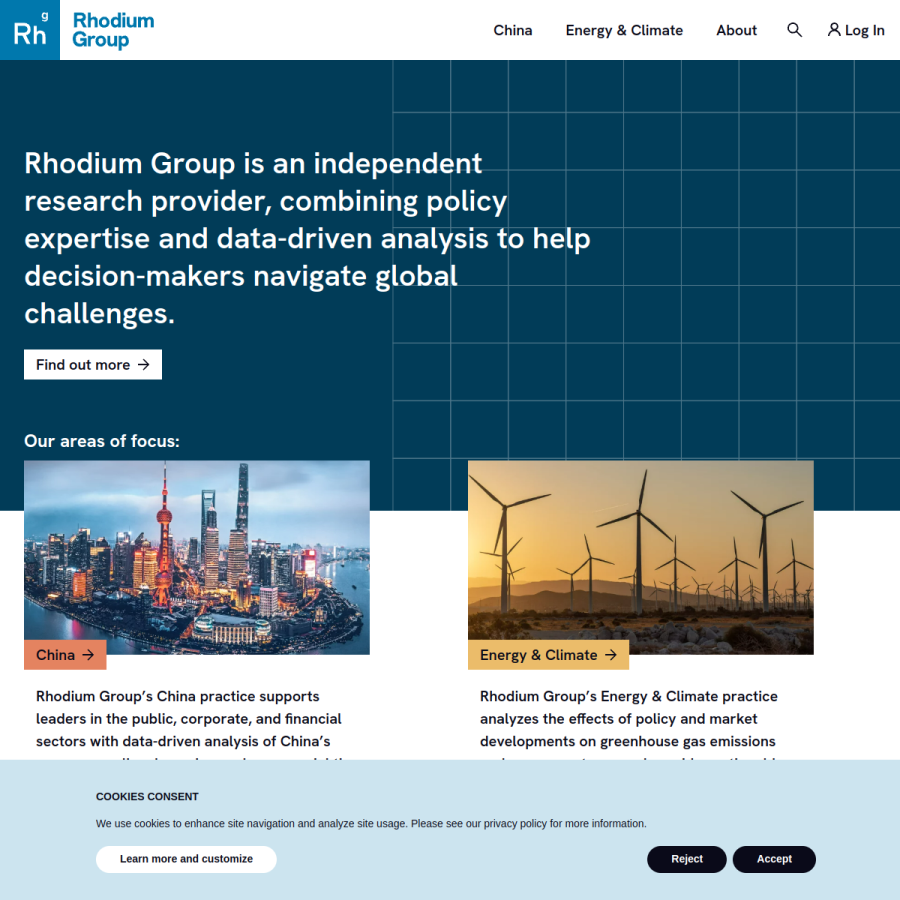rhg.com homepage screenshot