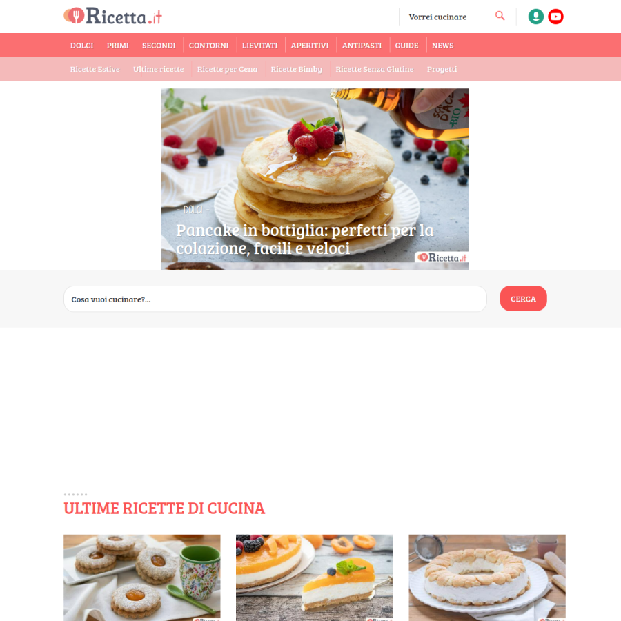 ricetta.it homepage screenshot