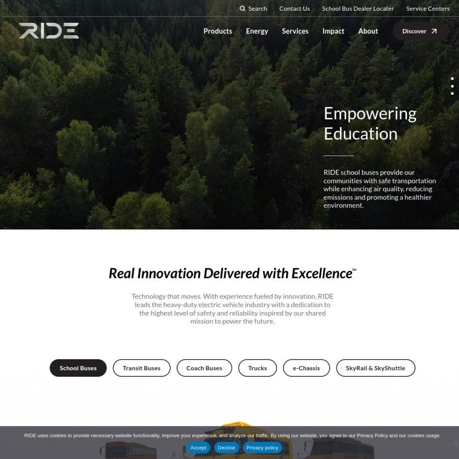 ride.co homepage screenshot