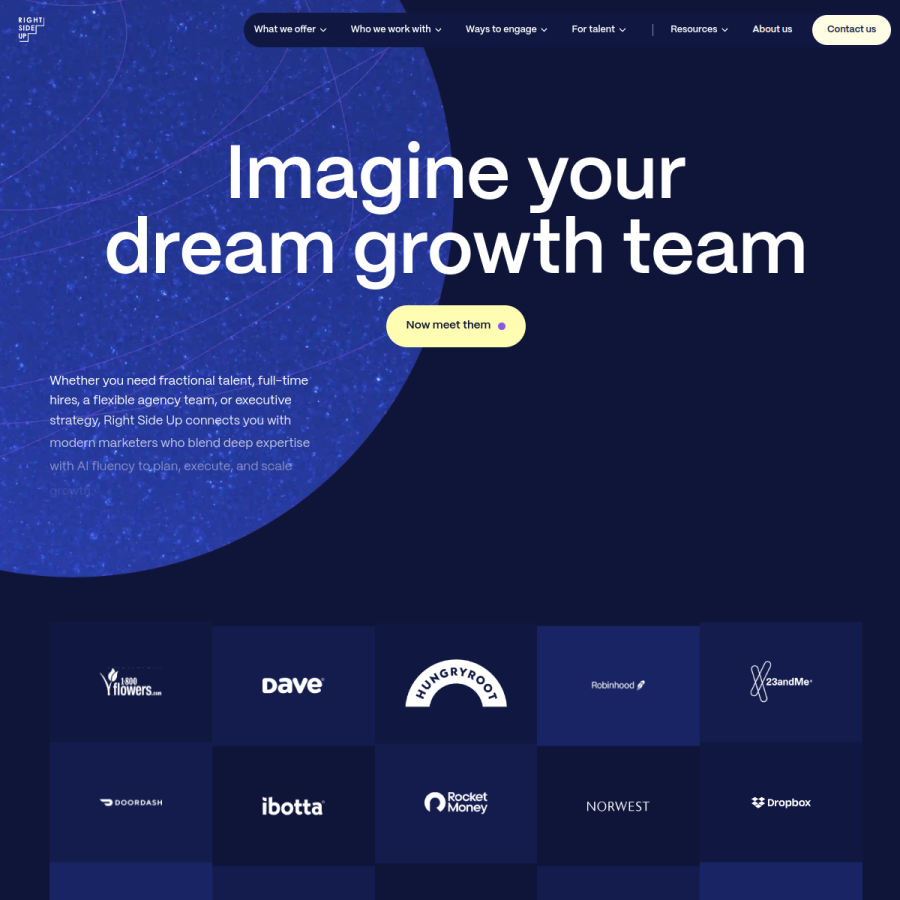 rightsideup.com homepage screenshot