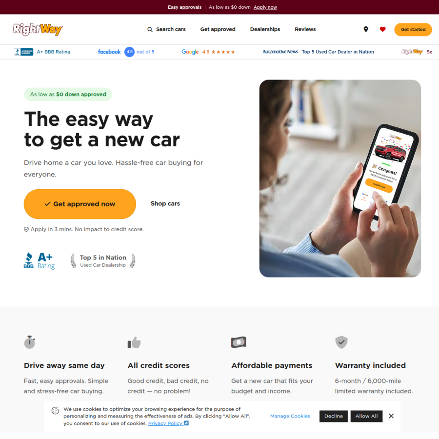 rightway.com homepage screenshot