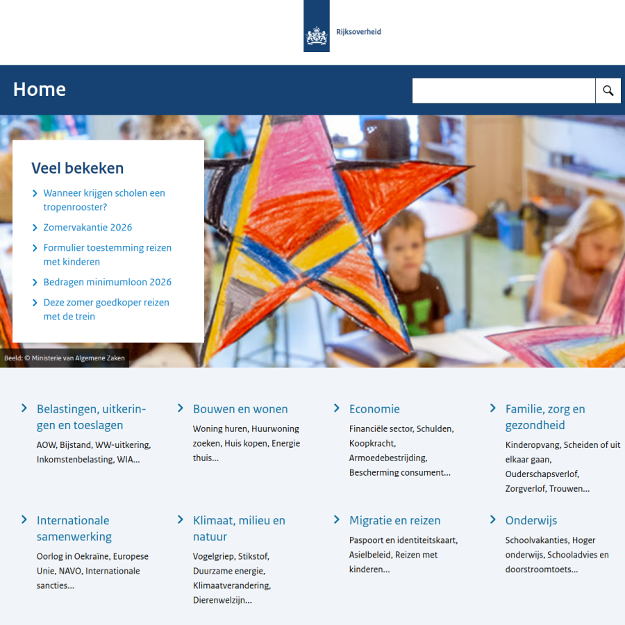 rijksoverheid.nl homepage screenshot