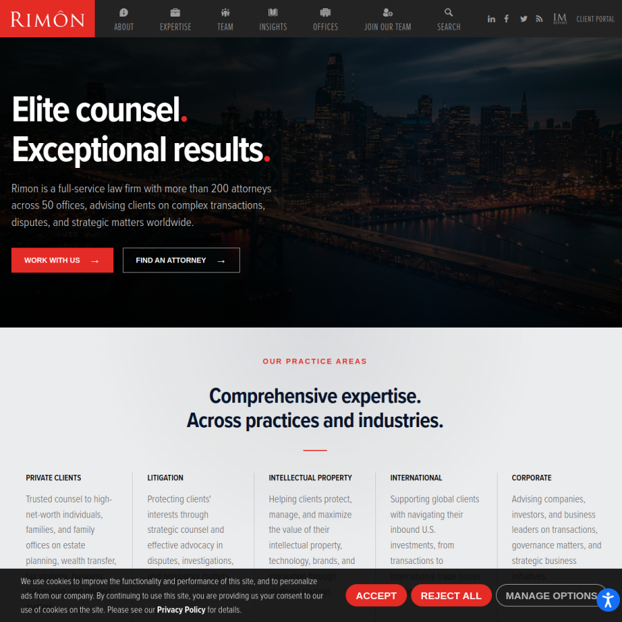 rimonlaw.com homepage screenshot