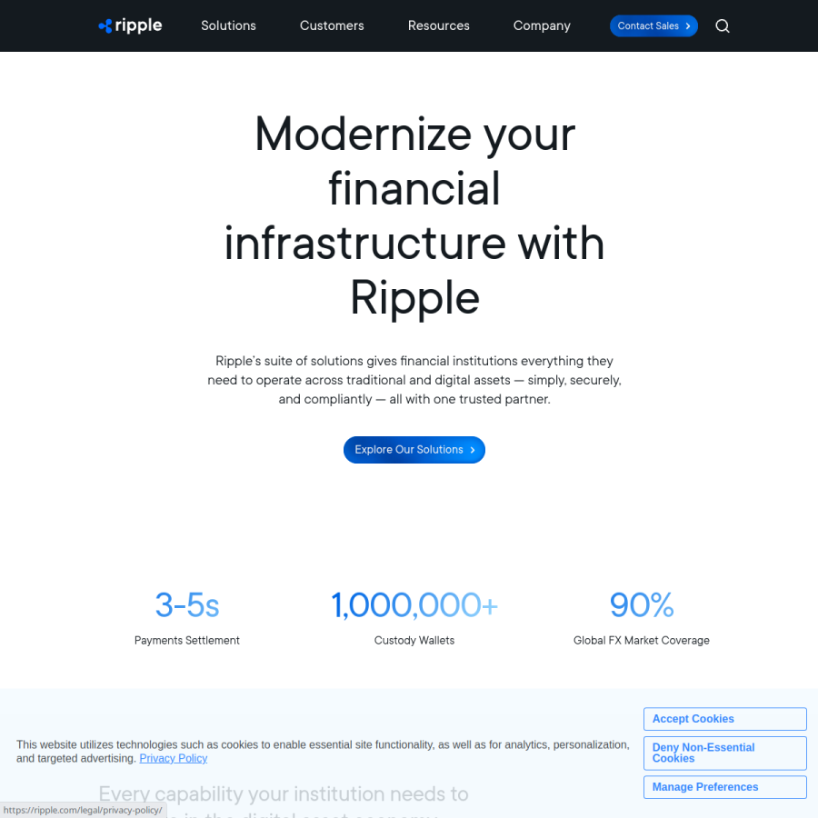 ripple.com homepage screenshot