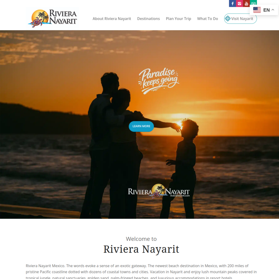 rivieranayarit.com homepage screenshot