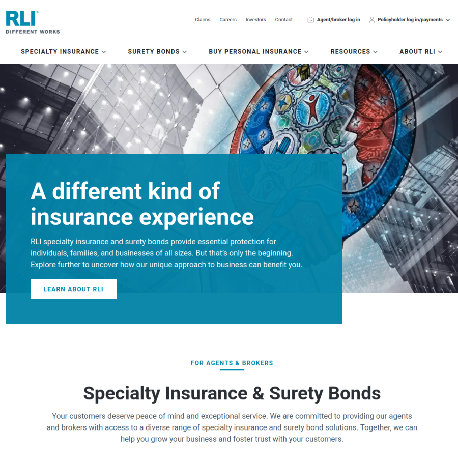 rlicorp.com homepage screenshot