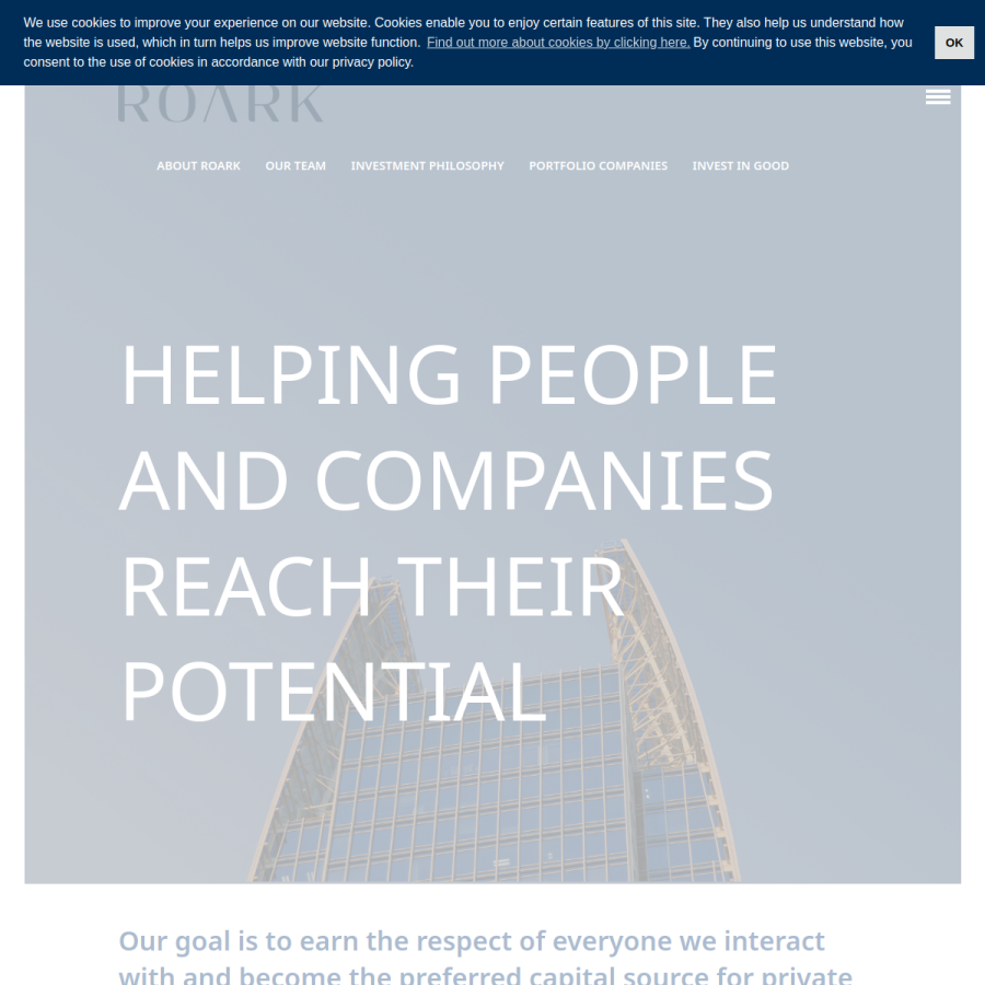 roarkcapital.com homepage screenshot