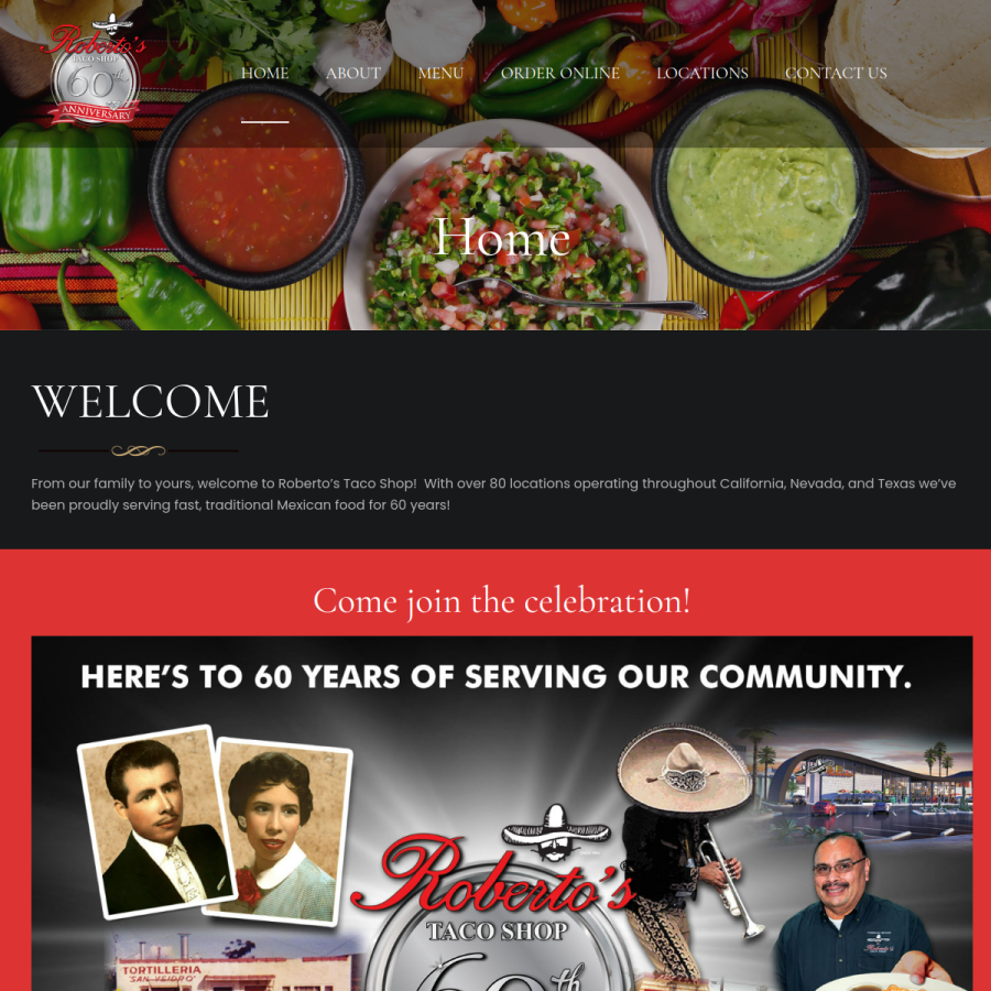 robertostacoshop.com homepage screenshot