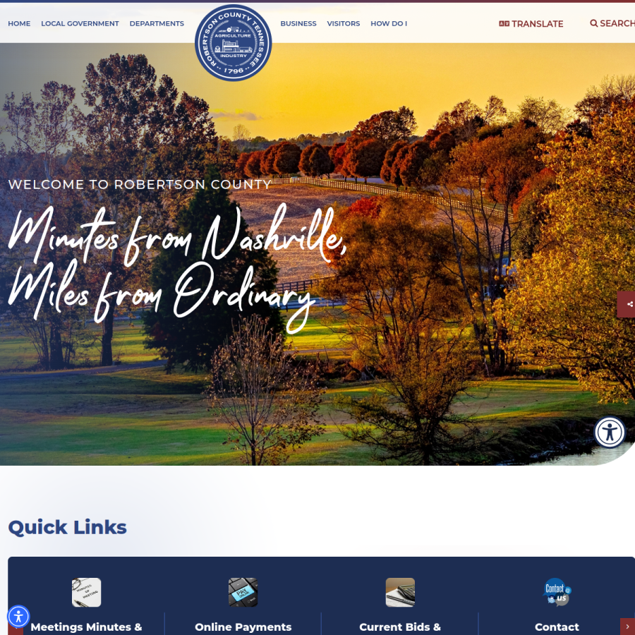 robertsoncountytn.gov homepage screenshot