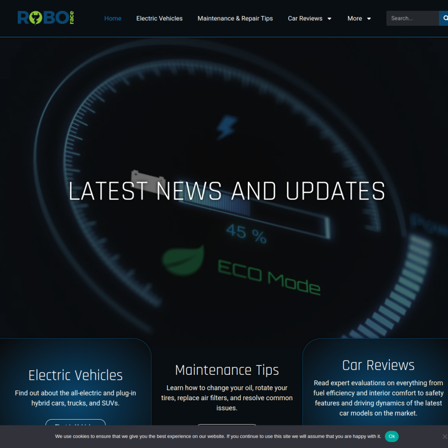 roborace.com homepage screenshot
