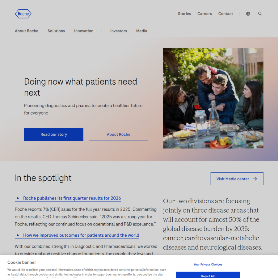 roche.com homepage screenshot