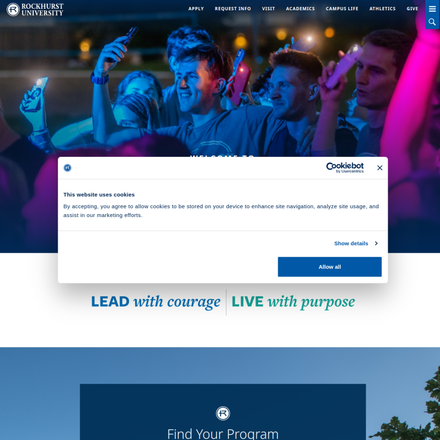 rockhurst.edu homepage screenshot