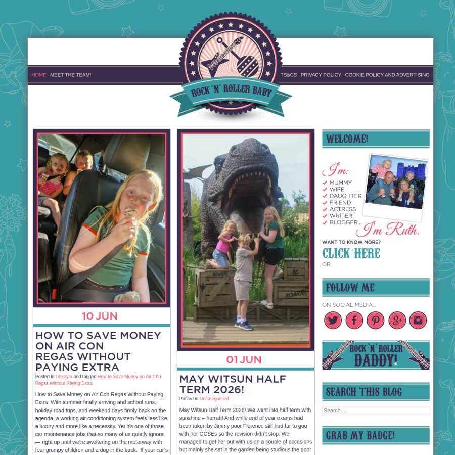 rocknrollerbaby.co.uk homepage screenshot