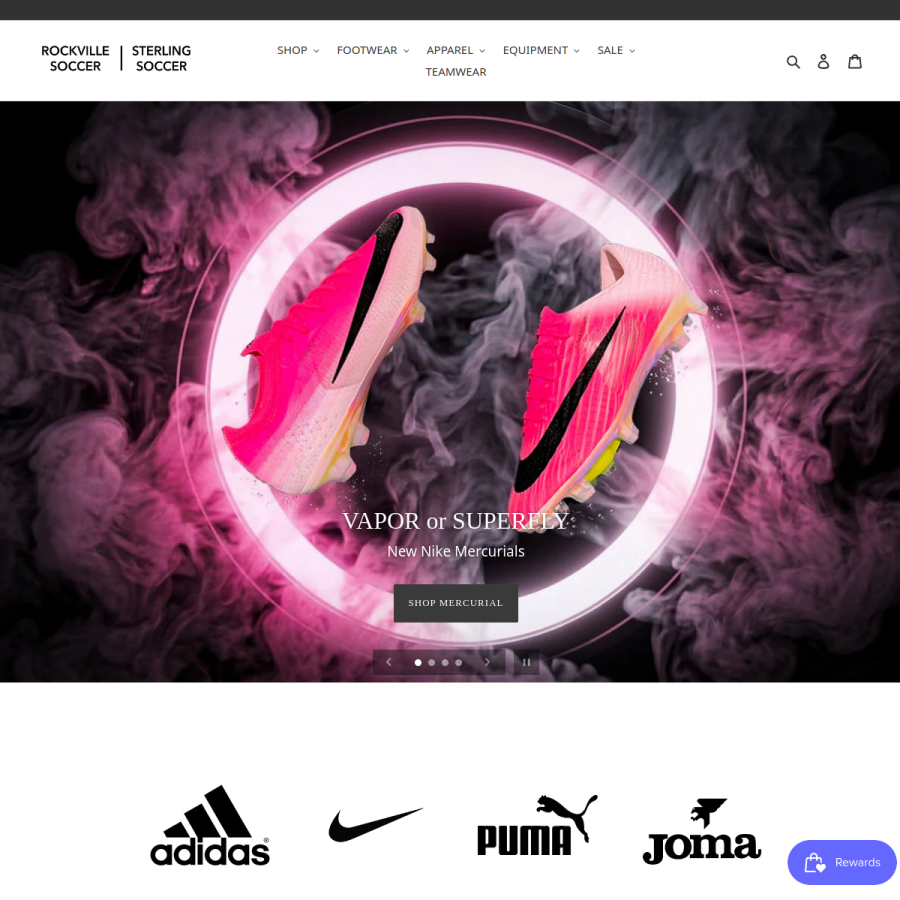 rockvillesoccer.com homepage screenshot