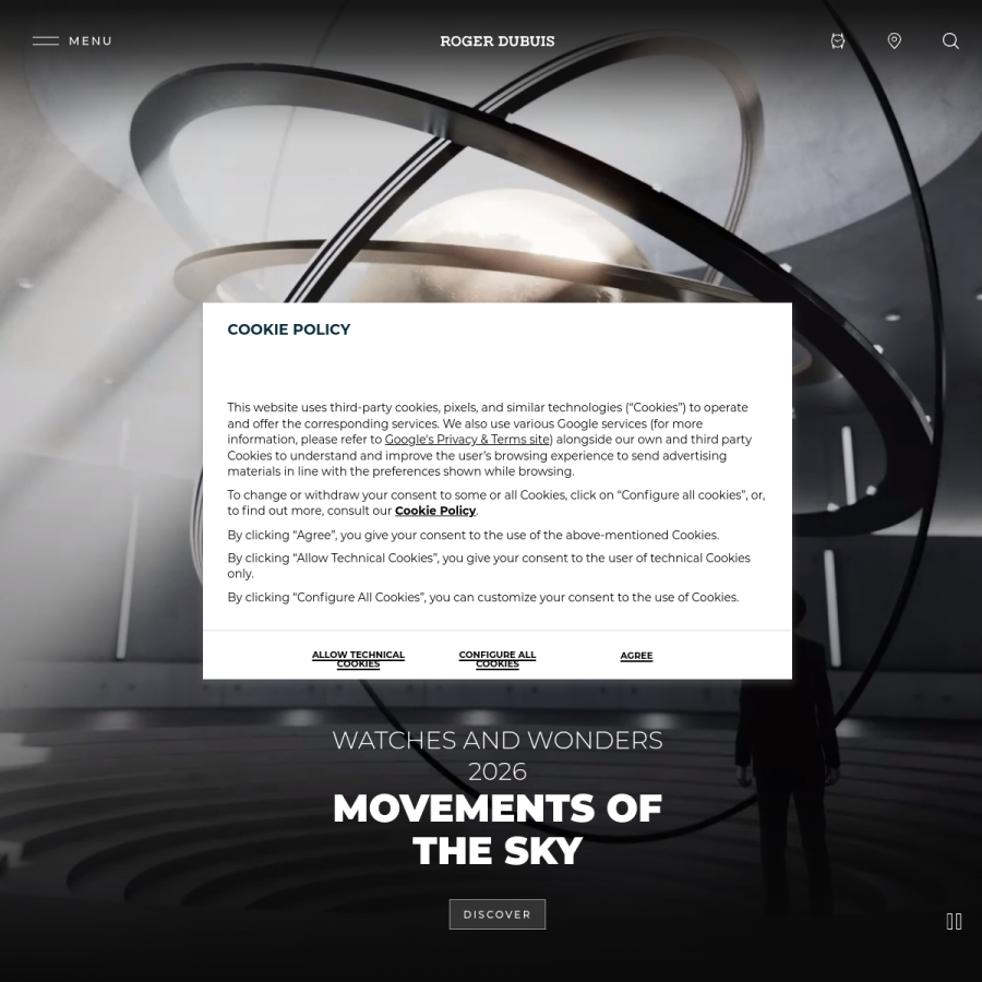 rogerdubuis.com homepage screenshot