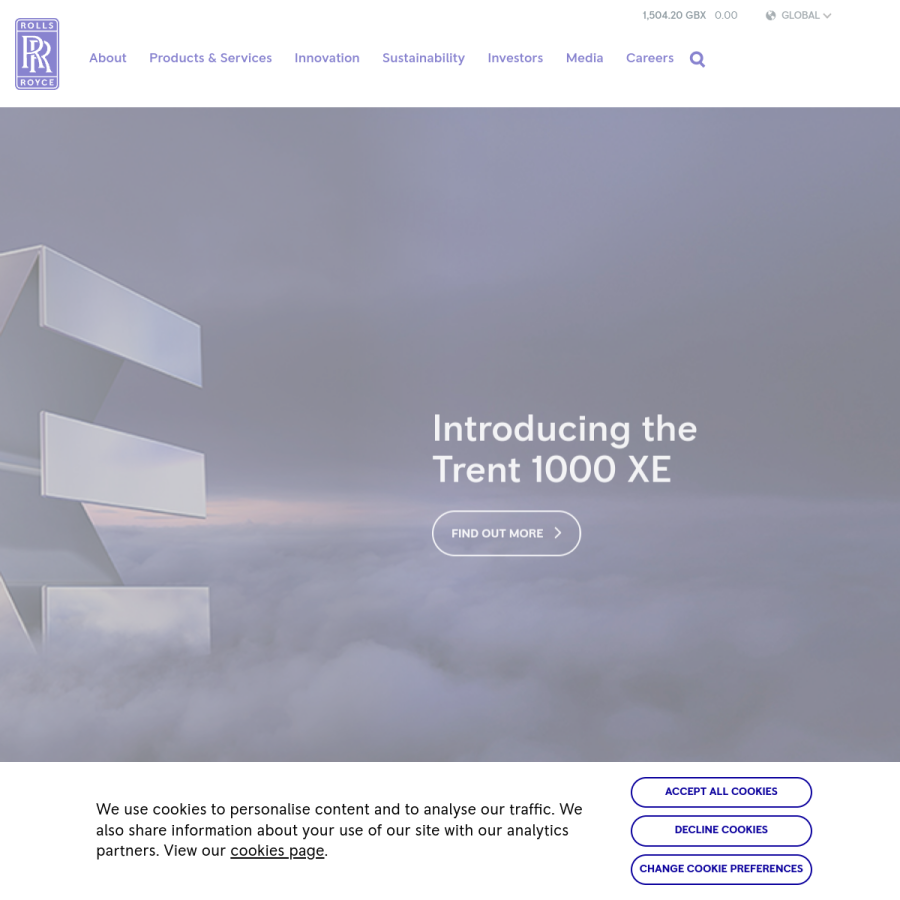 rolls-royce.com homepage screenshot