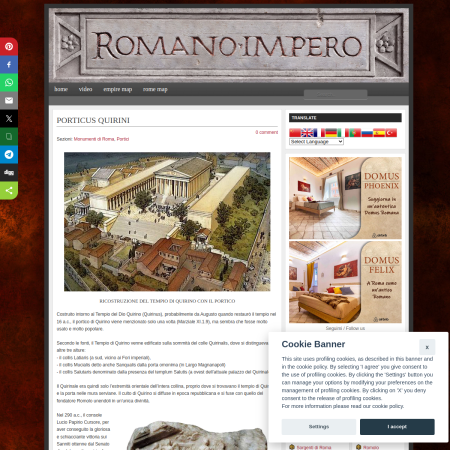 romanoimpero.com homepage screenshot