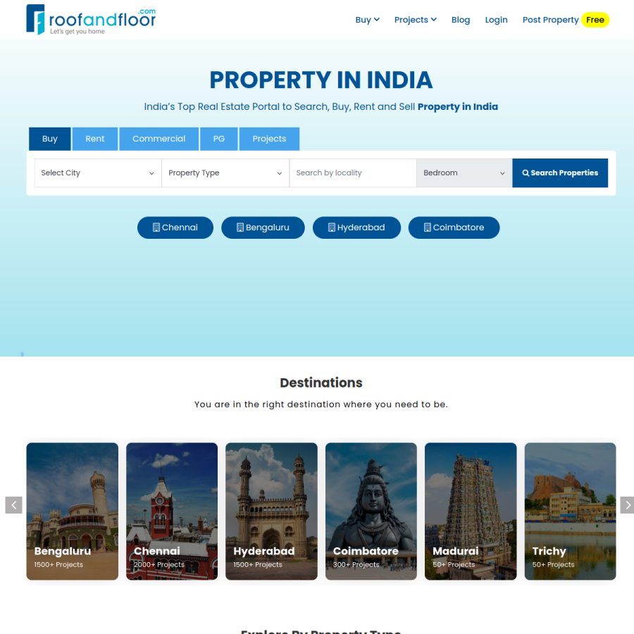 roofandfloor.com homepage screenshot