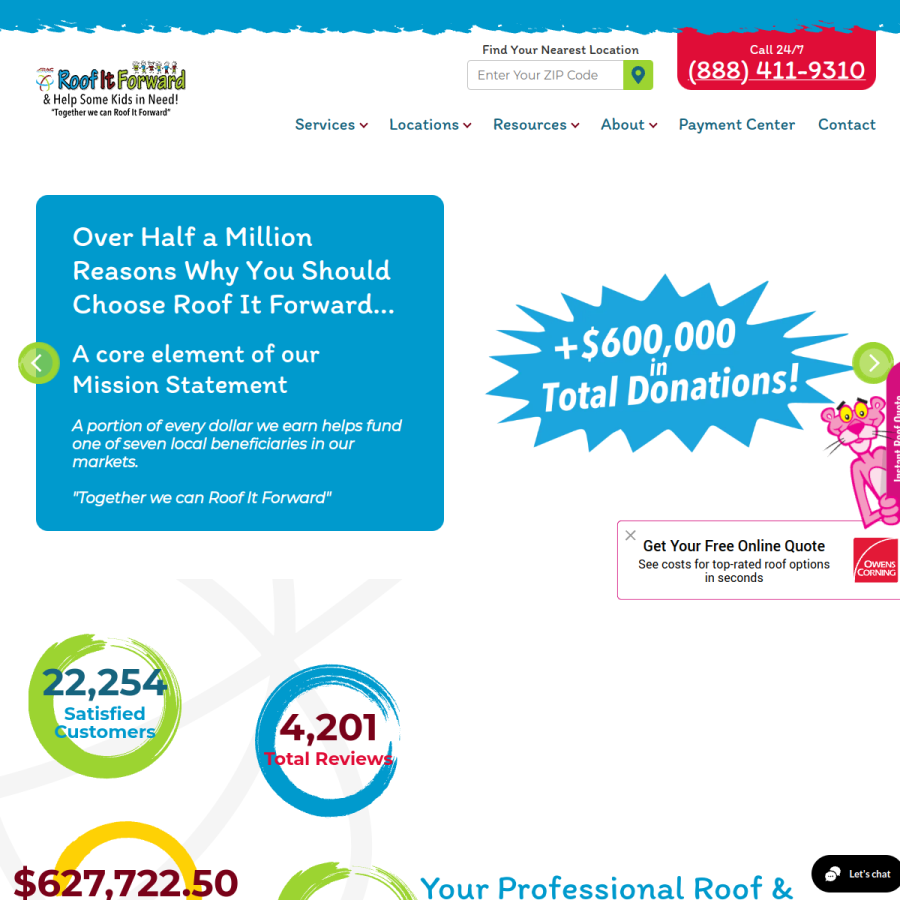 roofitforward.com homepage screenshot
