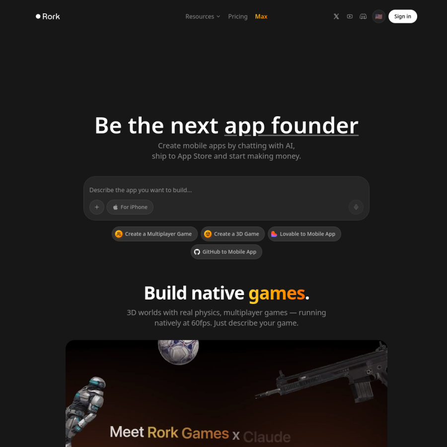 rork.com homepage screenshot