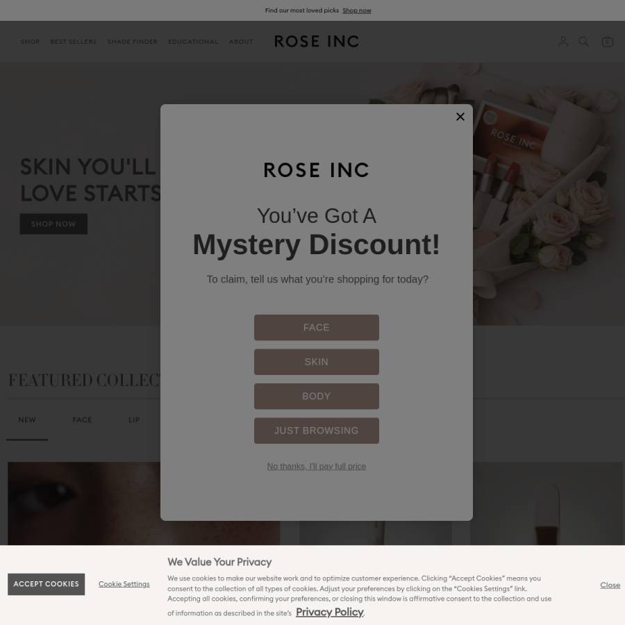 roseinc.com homepage screenshot
