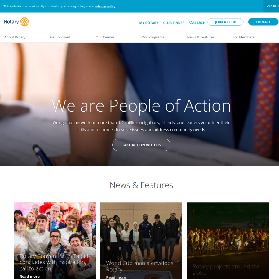 rotary.org homepage screenshot
