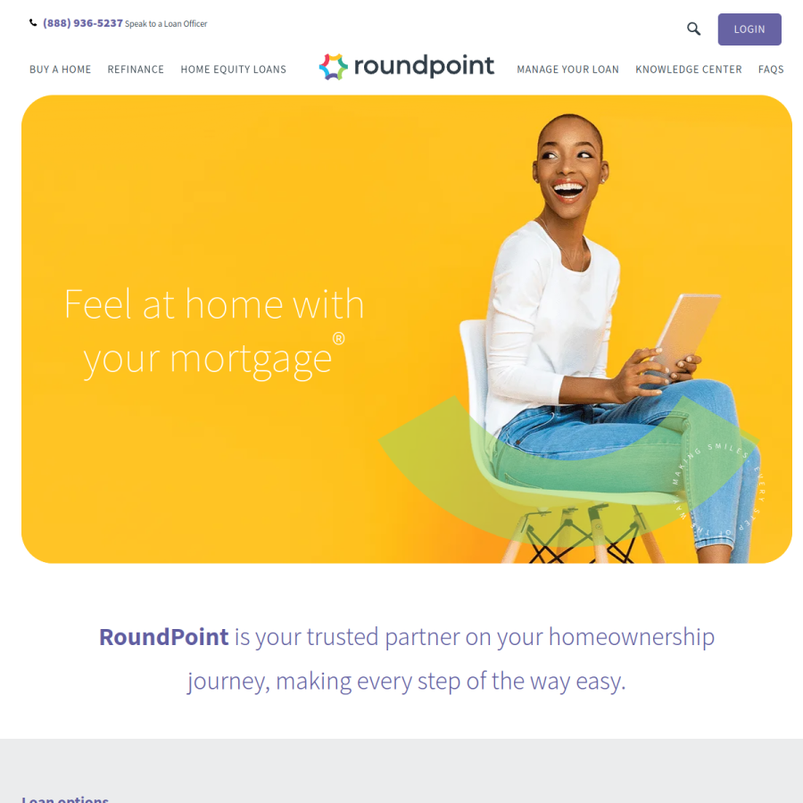 roundpointmortgage.com homepage screenshot