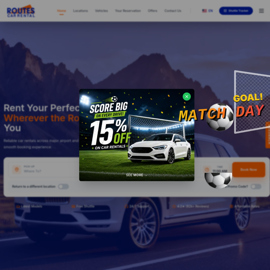 routes.ca homepage screenshot
