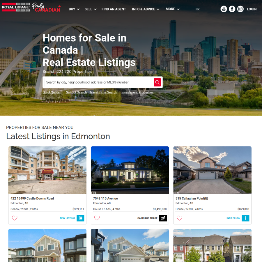 royallepage.ca homepage screenshot