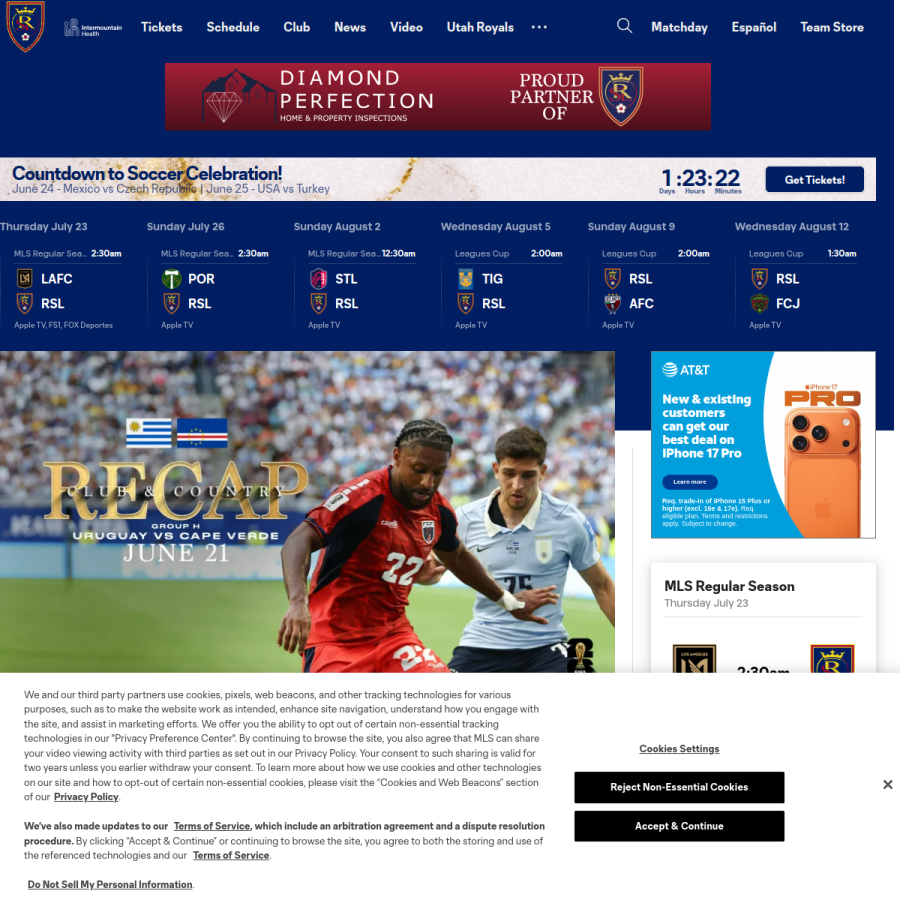 rsl.com homepage screenshot