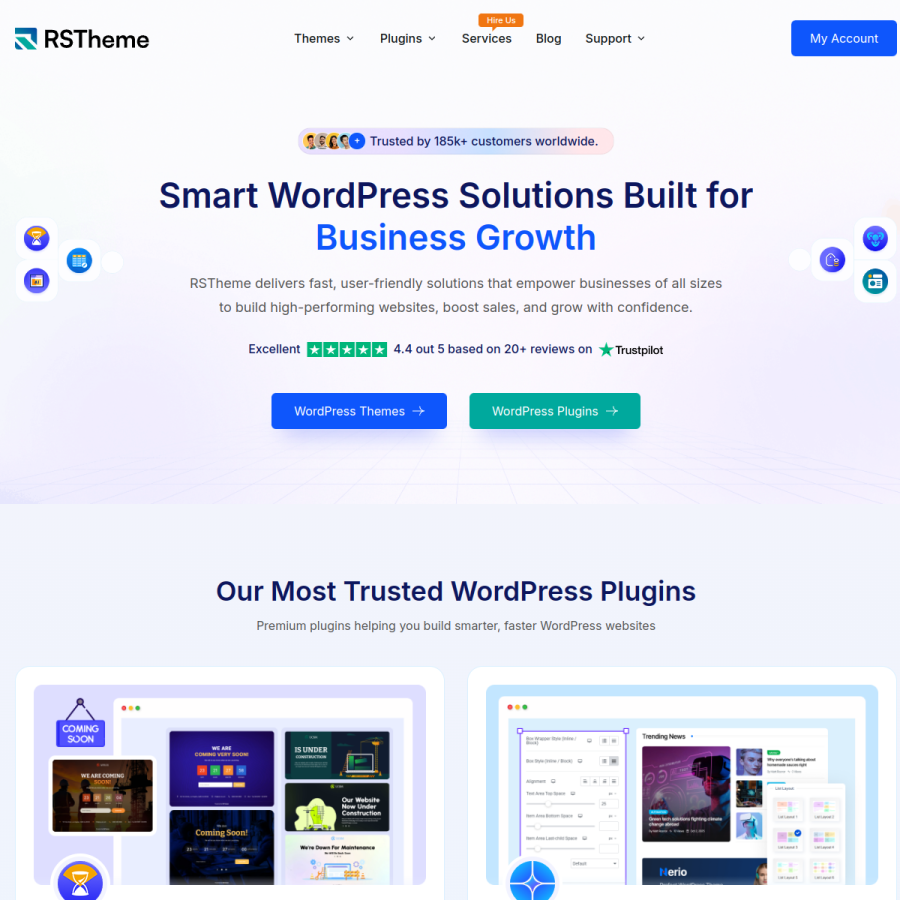 rstheme.com homepage screenshot