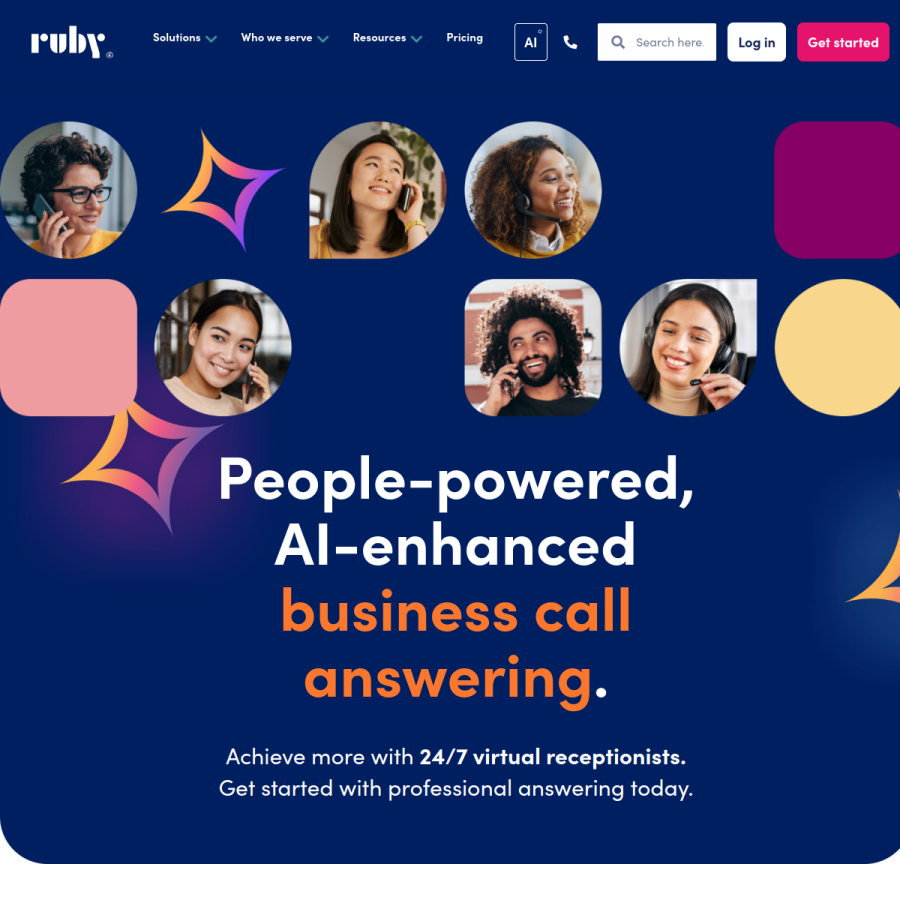 ruby.com homepage screenshot