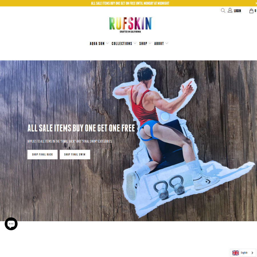 rufskin.com homepage screenshot