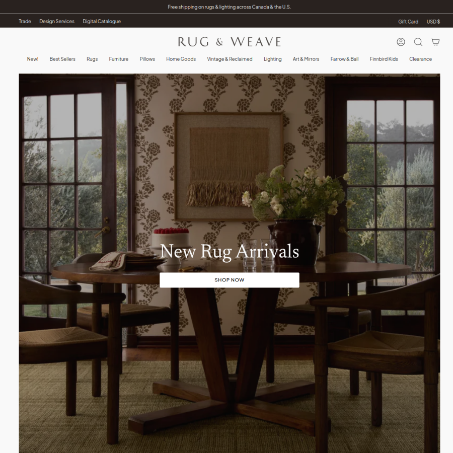 rugandweave.com homepage screenshot