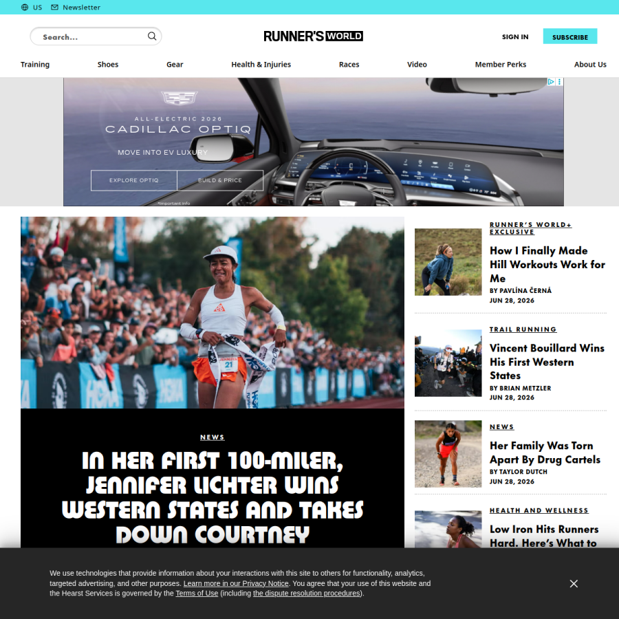 runnersworld.com homepage screenshot
