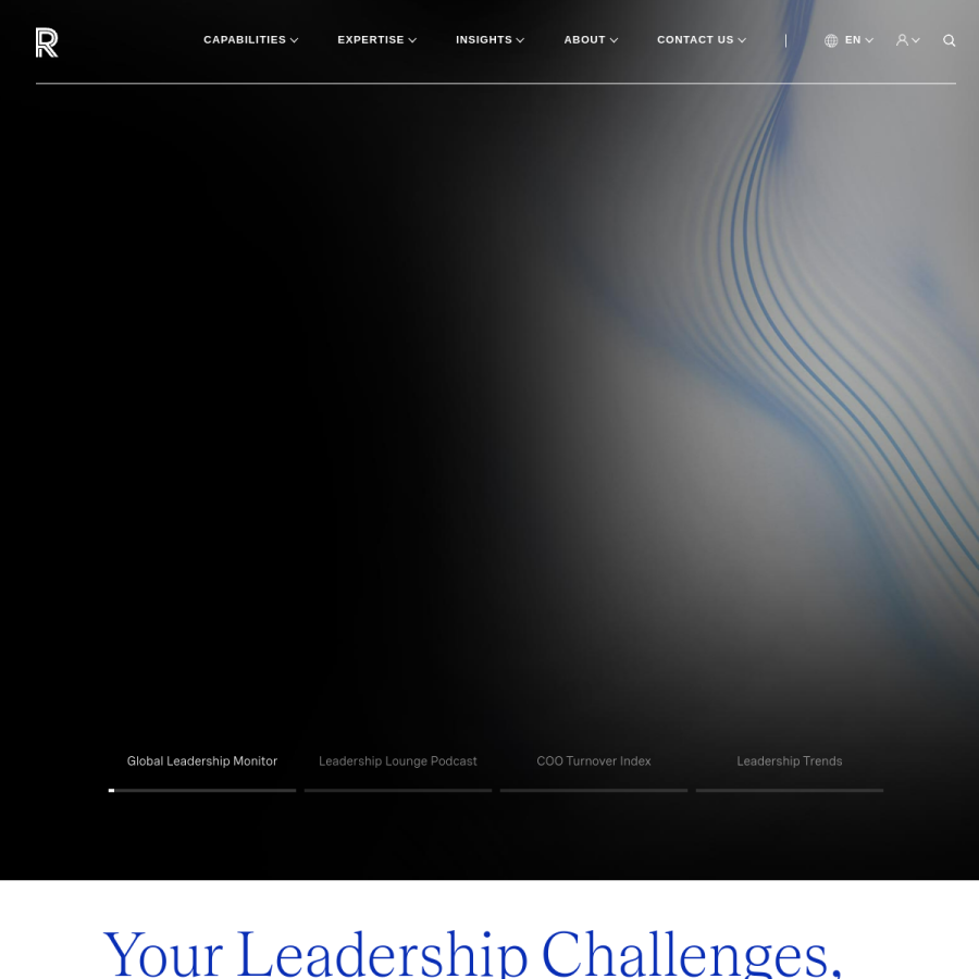 russellreynolds.com homepage screenshot
